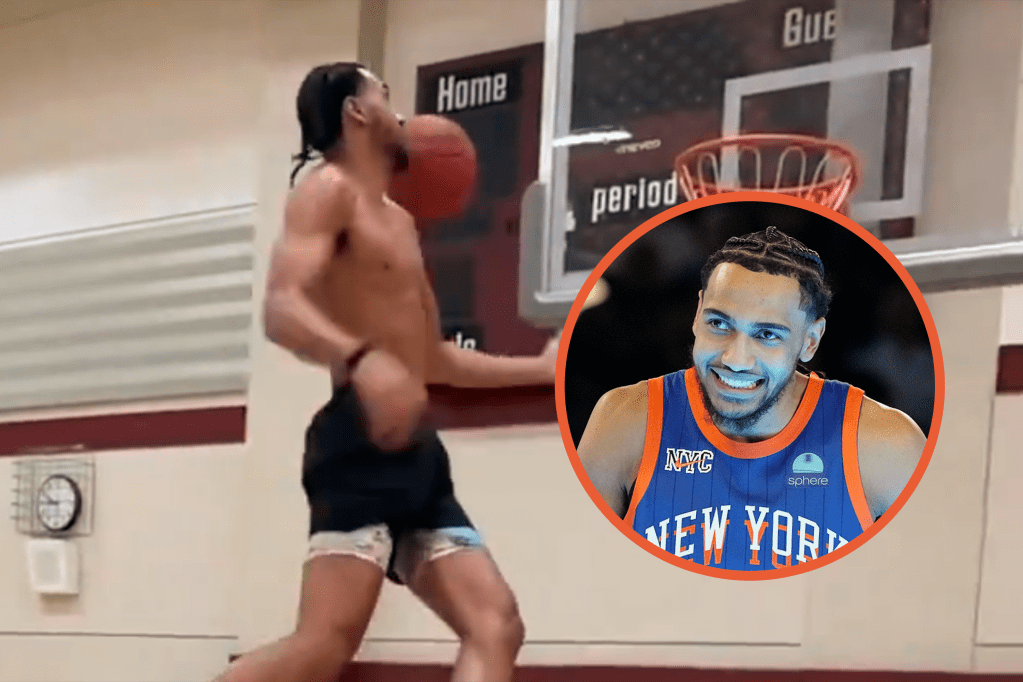 Así era el brutal mate que Jacob Toppin tenía preparado para la final del concurso de mates: ¡Es el primero de la historia en&nbsp;hacerlo!